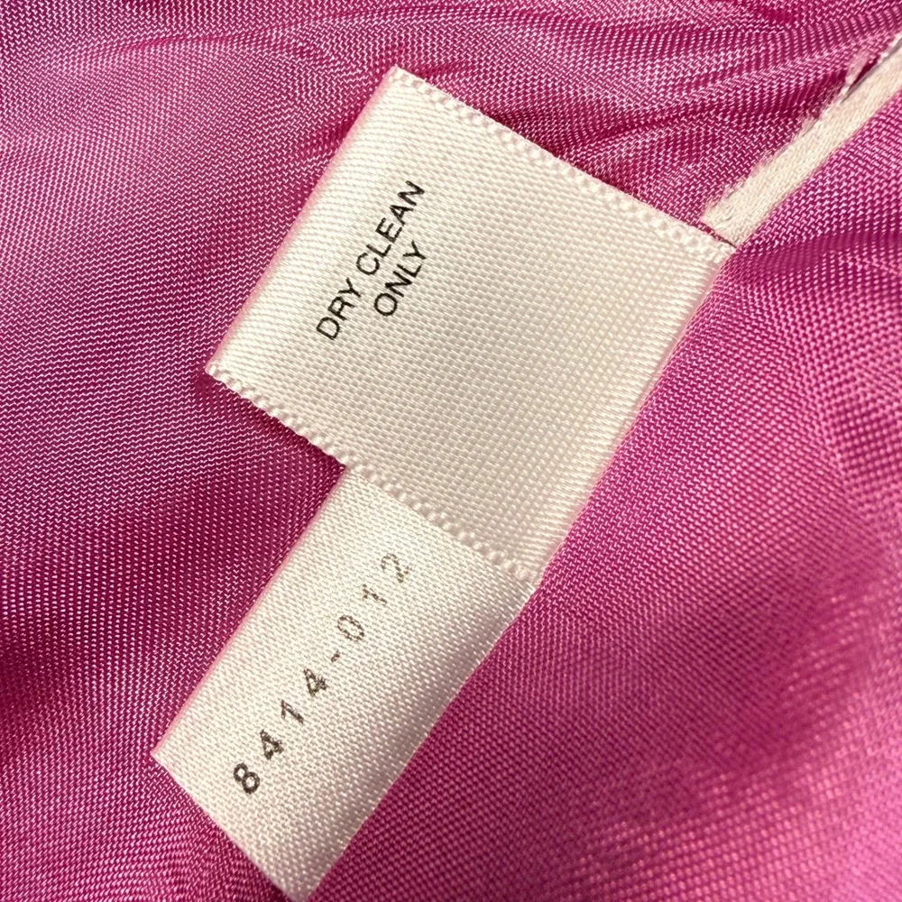 Ann Taylor Petites‎ 8P Pink Floral Jacquard Brocade Linen blend Blazer Easter